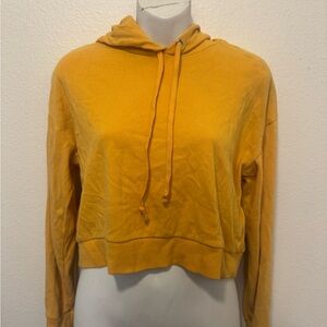 H&M Mustard Cropped Hoodie
